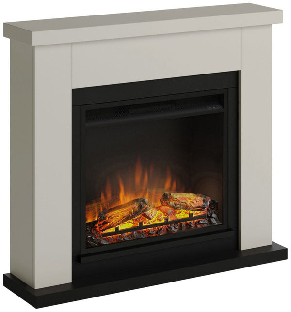 Cheminée Electrique Au Sol Effet Flamme 1500W Tagu Frode Beige Clair prezzo