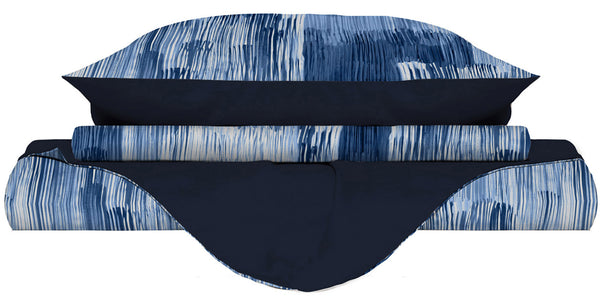 Housse de couette avec impression sur le sac et taies d'oreiller peinture double face sconto