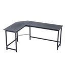 Scrivania da Ufficio ad Angolo 168x120x75 cm in Legno e Metallo  Nero