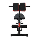 Panca Addominali Multifunzionale Regolabile per Palestra  Nera e Rossa