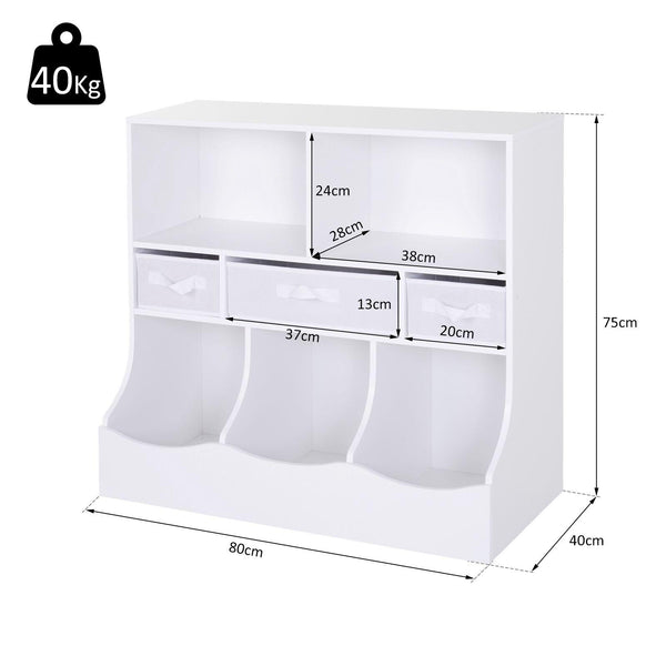 acquista Armoire de rangement sur pied 80x40x75 cm Blanc
