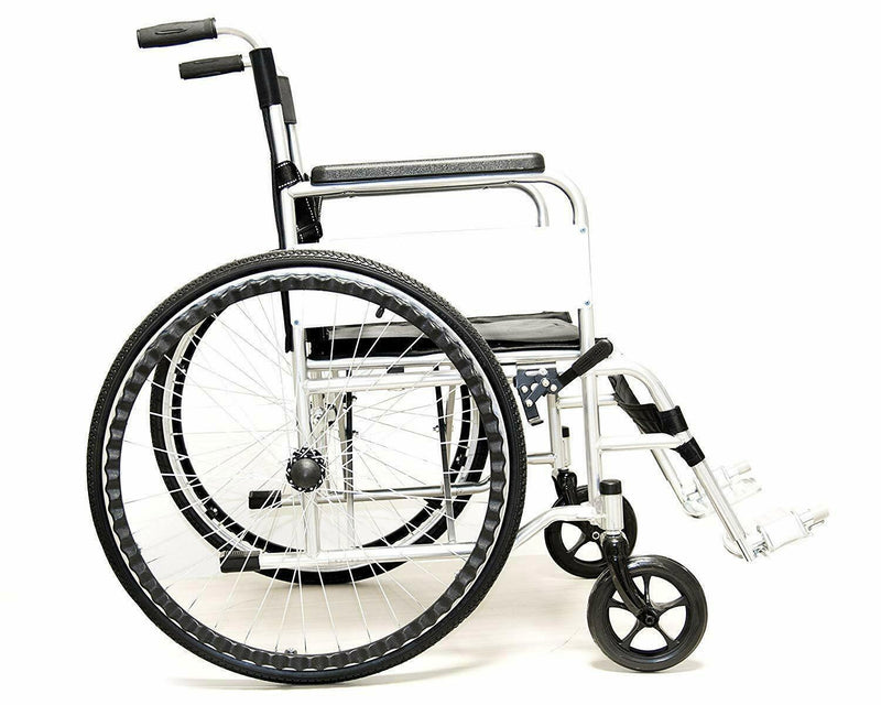 Sedia a Rotelle Pieghevole ad Auto Spinta in Acciaio Rizzetti 