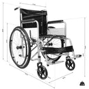 Sedia a Rotelle Pieghevole ad Auto Spinta in Acciaio Rizzetti 