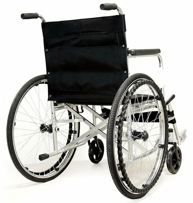 Sedia a Rotelle Pieghevole ad Auto Spinta in Acciaio Rizzetti 