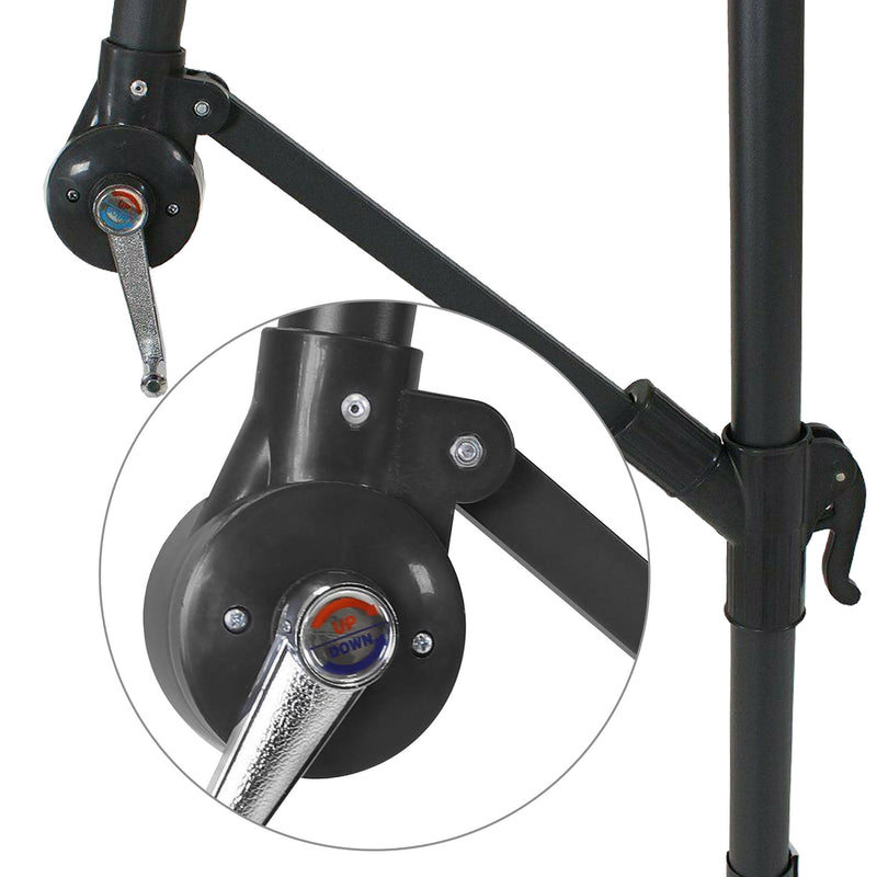 Ombrellone da Giardino Decentrato in Alluminio Ø3m Rizzetti Panna