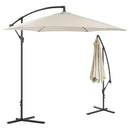 Ombrellone da Giardino Decentrato in Alluminio Ø3m Rizzetti Panna