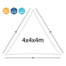 Tenda Vela da Giardino Triangolare 4x4x4 m Rizzetti Amaranto