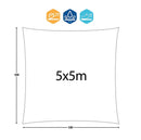 Tenda Vela da Giardino Quadrata 5x5 m Rizzetti Amaranto