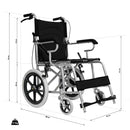 Sedia a Rotelle Pieghevole a Spinta Assistita in Alluminio Rizzetti Nera