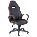 Sedia da Gaming Ergonomica in Similpelle Altezza Regolabile  Nera e Rossa
