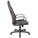 Sedia da Gaming Ergonomica in Similpelle Altezza Regolabile  Nera e Rossa