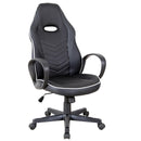 Sedia da Gaming Ergonomica in Similpelle Altezza Regolabile  Nera e Bianca