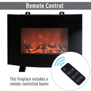 Camino Elettrico da Terra 55x15,5x40 cm 750/1500W Effetto Fiamma  Nero