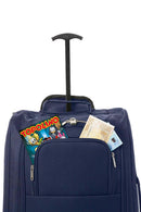 Trolley Valigia Bagaglio a Mano Morbida 2 Ruote Rizzetti Blu