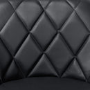 Set 2 Sgabelli Alti in Similpelle Imbottita Rizzetti Anshar Neri