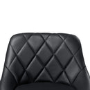 Set 2 Sgabelli Alti in Similpelle Imbottita Rizzetti Anshar Neri