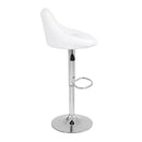 Set 2 Sgabelli Alti in Similpelle Imbottita Rizzetti Anshar Bianchi