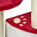 Albero Tiragraffi con Cuccia per Gatti H71 cm Rizzetti Fidel Rosso