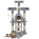 Albero Tiragraffi con Cuccia per Gatti H116 cm Rizzetti Silvestro Grigio