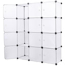 Armadio Guardaroba Modulare 12 Cubi 112x37x148 cm Rizzetti Bianco