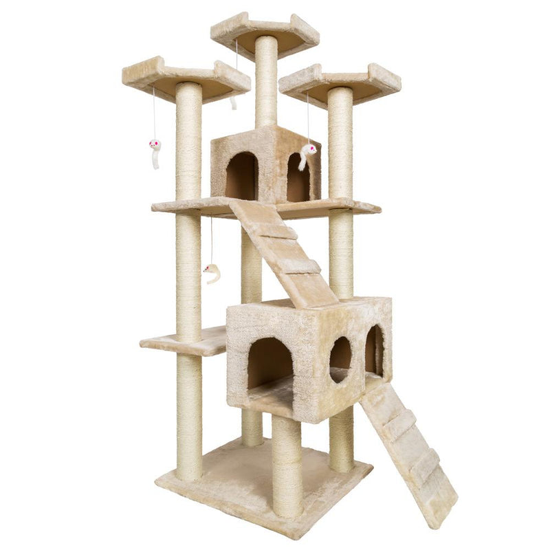 Albero Tiragraffi per Gatti H183 cm Rizzetti Napoleone Beige