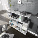 Libreria Salvaspazio per Soggiorno 110x97x25 cm Rizzetti Bianca