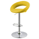 Set 2 Sgabelli Alti in Similpelle Imbottita Rizzetti Chicago Gialli
