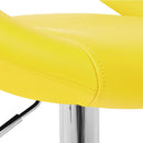 Set 2 Sgabelli Alti in Similpelle Imbottita Rizzetti Chicago Gialli