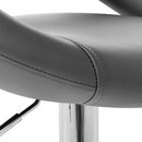 Set 2 Sgabelli Alti in Similpelle Imbottita Rizzetti Chicago Grigi