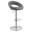 Set 2 Sgabelli Alti in Similpelle Imbottita Rizzetti Chicago Grigi