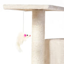 Albero Tiragraffi per Gatti H203 cm Rizzetti Rockfeller Beige