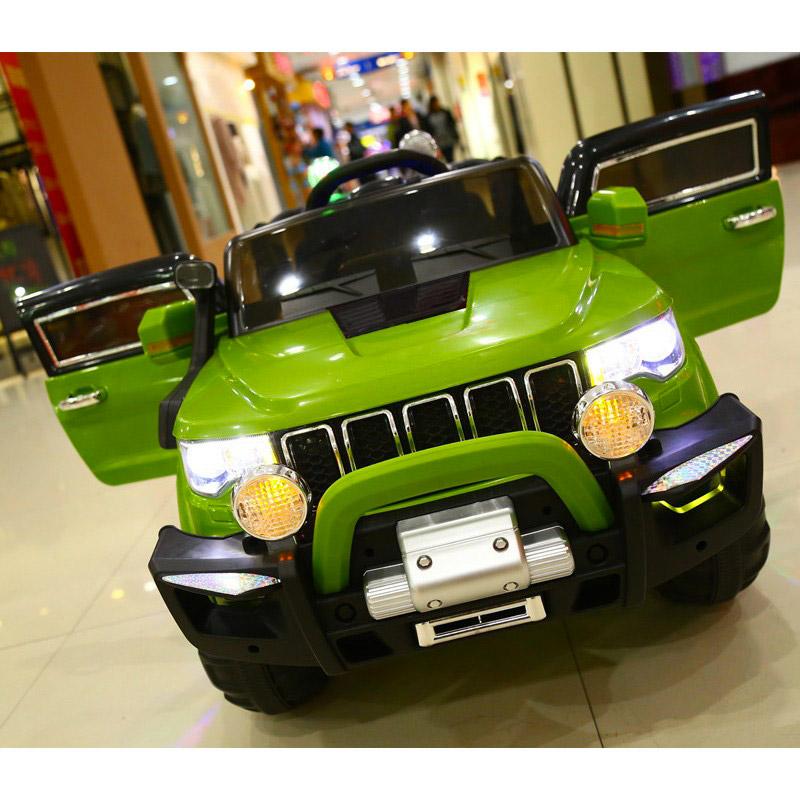 Macchina Elettrica per Bambini 2 Posti 12V Jepsen Fuoristrada 4x4 Verde