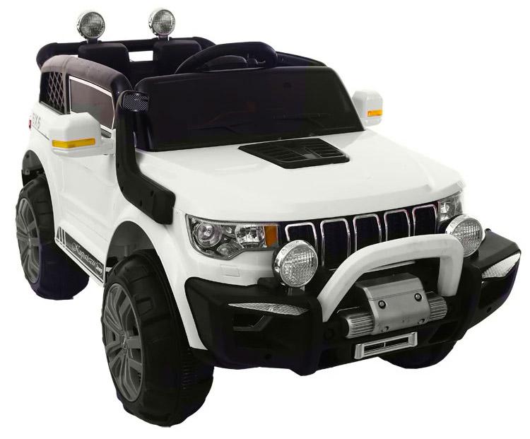 Macchina Elettrica per Bambini 2 Posti 12V Jepsen Fuoristrada 4x4 Bianco