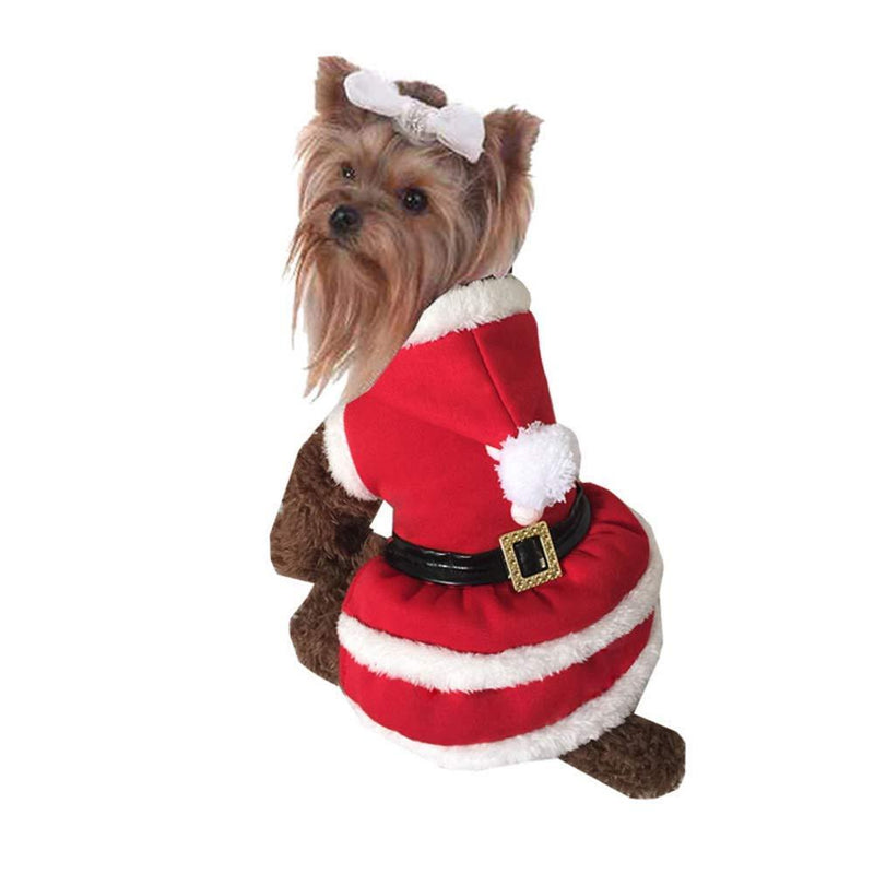 Vestito di Babbo Natale per Cani Femmina Taglia S Rizzetti Rosso