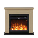 Camino Elettrico da Pavimento 99x88,3x25 cm Effetto Fiamma 1500W Sined Asciano Rovere