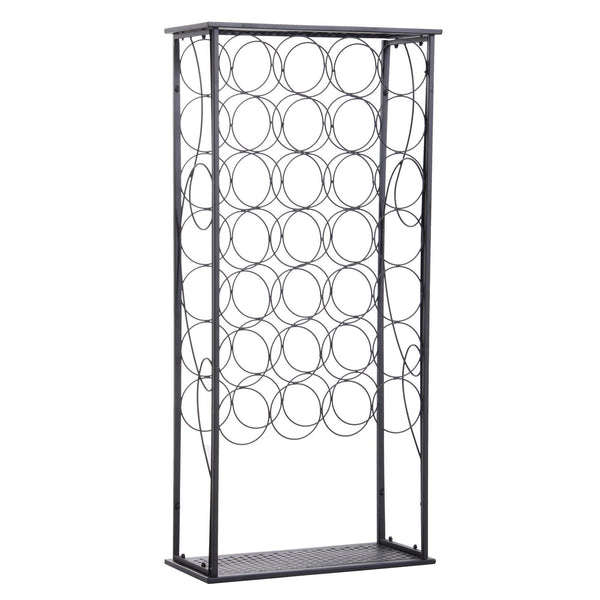 Cantinetta Portabottiglie 47,5x21,5x100 cm in Ferro Rustico  Nera sconto