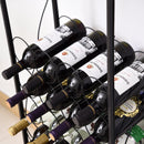 Cantinetta Portabottiglie 47,5x21,5x100 cm in Ferro Rustico  Nera