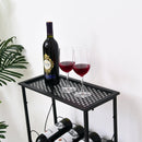 Cantinetta Portabottiglie 47,5x21,5x100 cm in Ferro Rustico  Nera