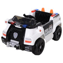 Macchina Elettrica Polizia per Bambini 6V  Police Bianca