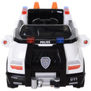 Macchina Elettrica Polizia per Bambini 6V  Police Bianca