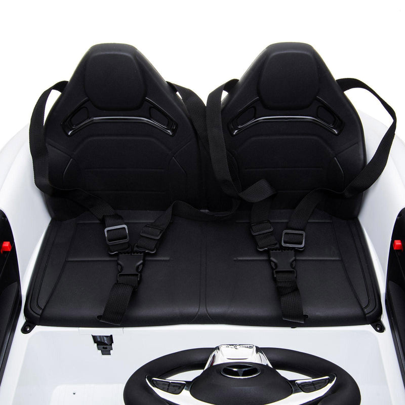 Macchina Elettrica per Bambini 2 Posti 12V con Licenza Mercedes GTR AMG Bianca
