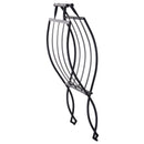 Portalegna Legnaia Pieghevole in Ferro 60x35x45 cm Max 30Kg  Nero