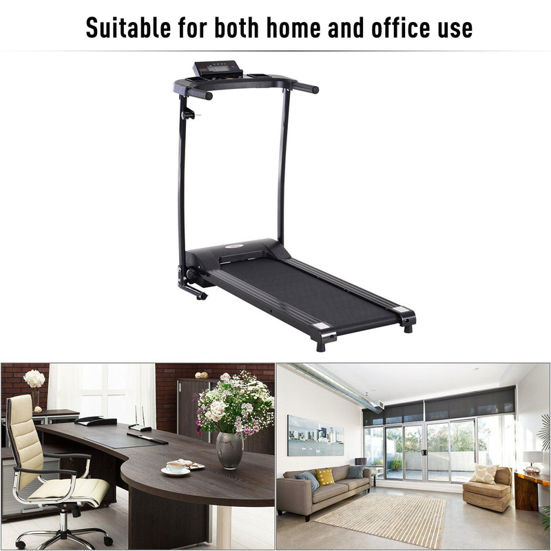 Tapis Roulant Elettrico con Schermo LCD Pieghevole 500W Nero 