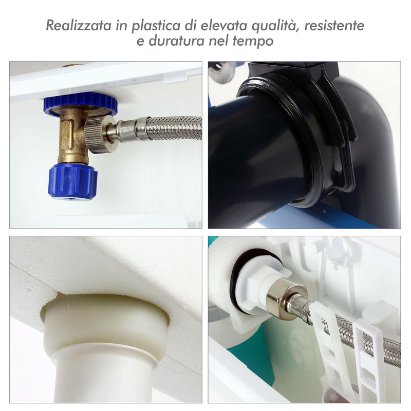 Cassetta Risciacquo WC a Incasso da Parete 2 Pulsanti 