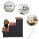 Scaletta 3 Gradini Contenitori per Animali Domestici 40,5x51x50 cm 