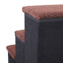 Scaletta 3 Gradini Contenitori per Animali Domestici 40,5x51x50 cm 