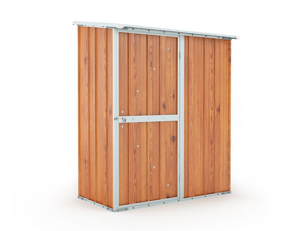 Cabane de Jardin en Tôle d'Acier Porte-Outils 155x100x192 cm Enaudi Bois prezzo