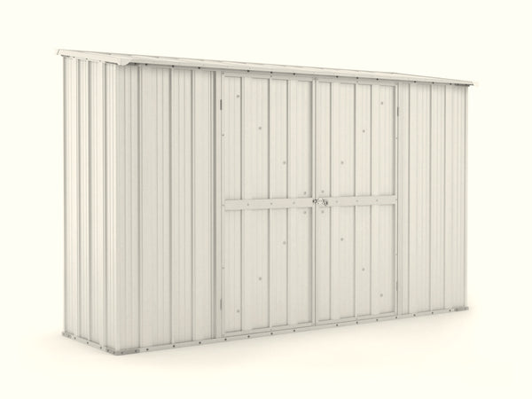 acquista Cabane de jardin en tôle d'acier porte-outils 307x100x192 cm Enaudi Blanc