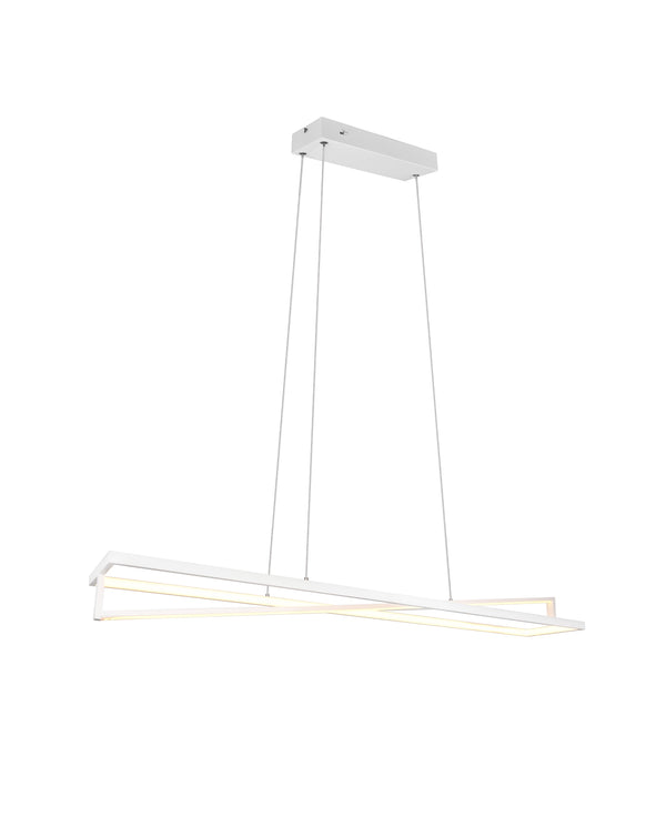 online Suspension d'intérieur LED en métal blanc mat