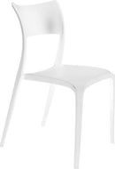 Set 4 Sedie da Giardino in Polipropilene Vandi Bianche
